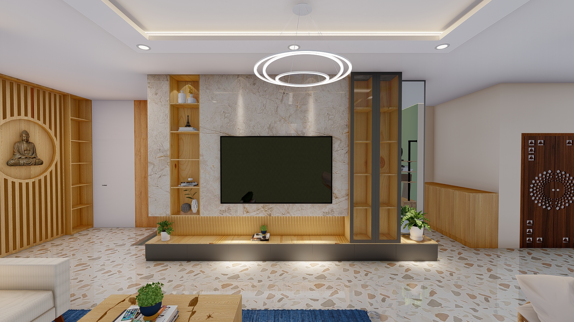 Modern Living Room Interior Designer in Pondicherry